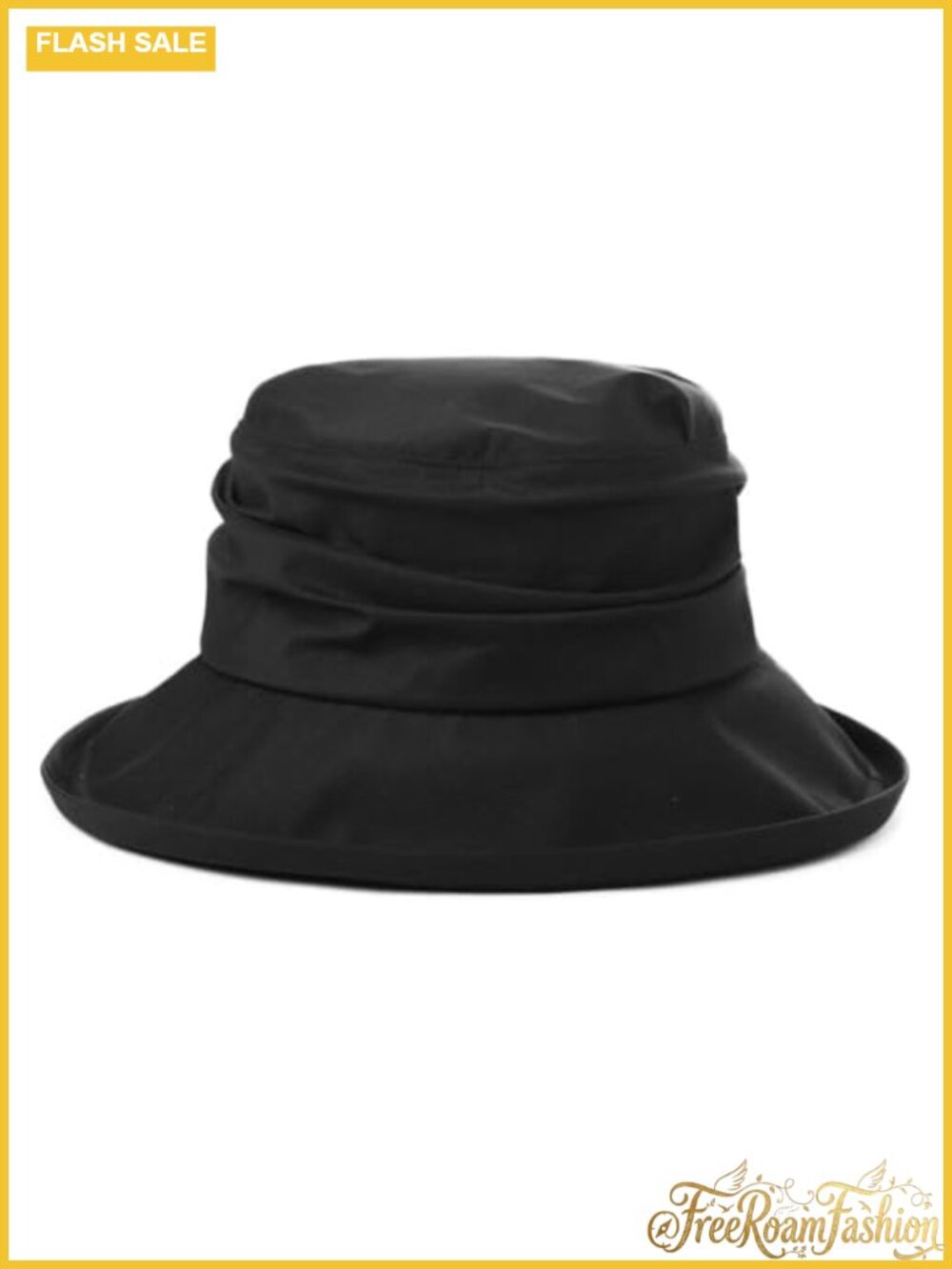 Women's Waterproof UPF 50 Wide Brim Packable Rain Hat - Adjustable Drawstring